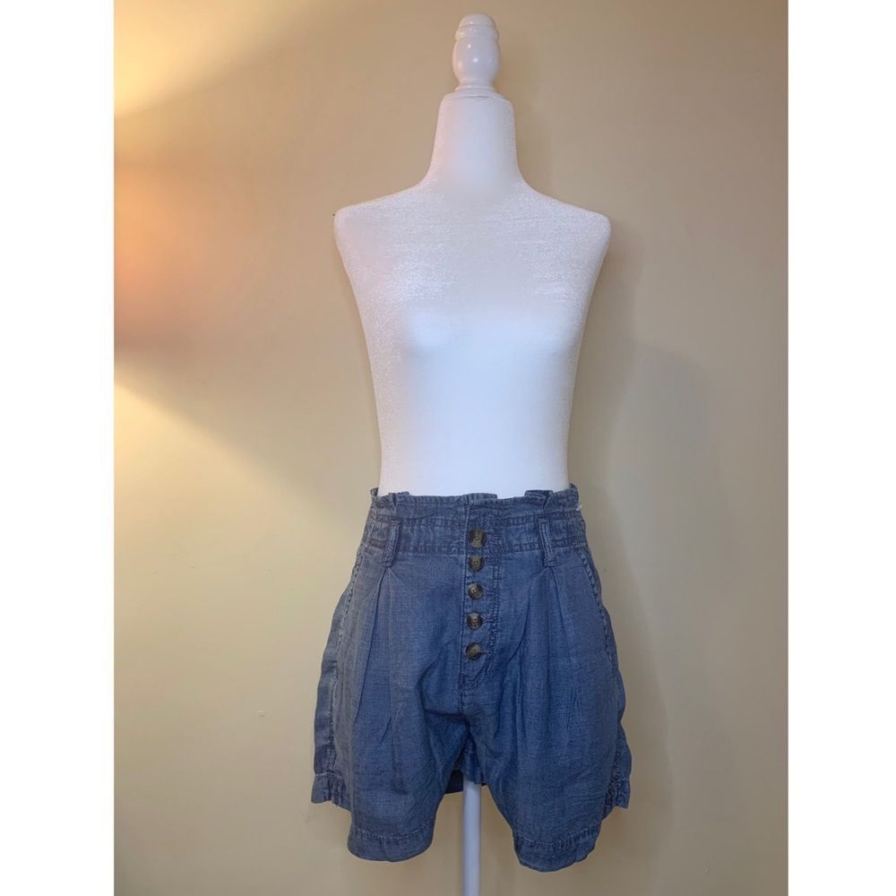 American Eagle Paper Bag Chambray Shorts